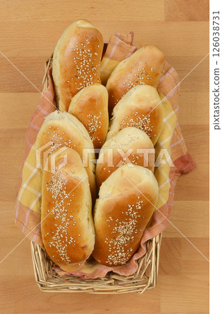 Freshly baked buns Freshly baked buns 126038731