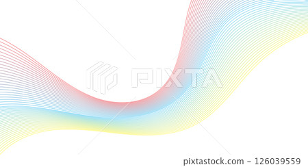 colorful wavy lines background isolated. Vector illustration colorful wavy lines background isolated. Vector illustration 126039559