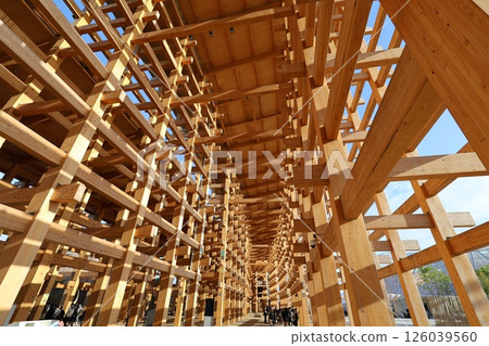 The large roof ring of the Osaka Kansai Expo The large roof ring of the Osaka Kansai Expo 126039560