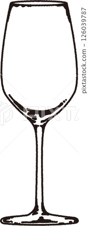 酒杯的線畫 126039787