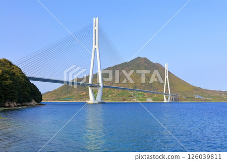 【廣島縣】春天從道之站多多良島波公園眺望多多良橋 126039811