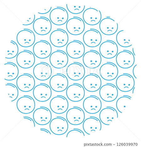 Freehand Sadness emoticon Pattern Monochrome Blue Minimalistic Circle Backdrop Blue Monday fond idea Freehand Sadness emoticon Pattern Monochrome Blue Minimalistic Circle Backdrop Blue Monday fond idea 126039970