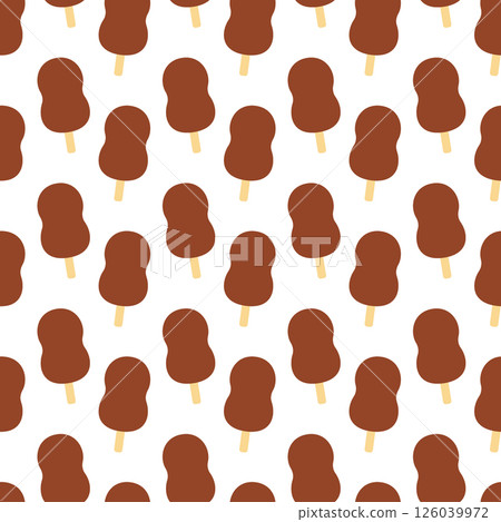 Hand drawn Chocolate covered ice cream on a stick Seamless Pattern Ice Cream Thematic cards Backdrop Hand drawn Chocolate covered ice cream on a stick Seamless Pattern Ice Cream Thematic cards Backdrop 126039972