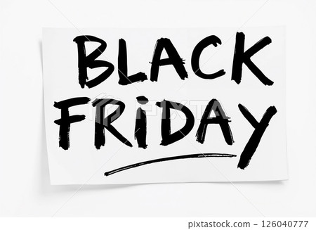 Exciting Shopping Frenzy on Black Friday With Bold Signs and Great Deals. Generative AI 126040777