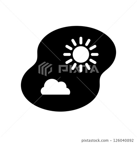 Sun and clouds icon illustration Sun and clouds icon illustration 126040892