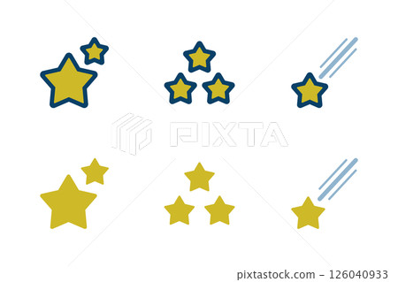 星形圖標集 星形圖標集 126040933