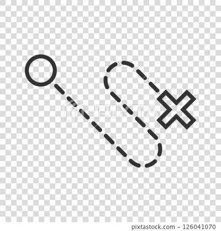 Map pin icon in flat style. gps navigation vector illustration on white isolated background. Locate position business concept. Map pin icon in flat style. gps navigation vector illustration on white isolated background. Locate position business concept. 126041070