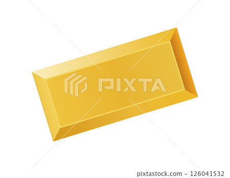 Gold bar stack icon in flat style. Golden ingot vector illustration on isolated background. Financial treasure sign business concept. 126041532