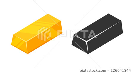 Gold bar stack icon in flat style. Golden ingot vector illustration on isolated background. Financial treasure sign business concept. Gold bar stack icon in flat style. Golden ingot vector illustration on isolated background. Financial treasure sign business concept. 126041544