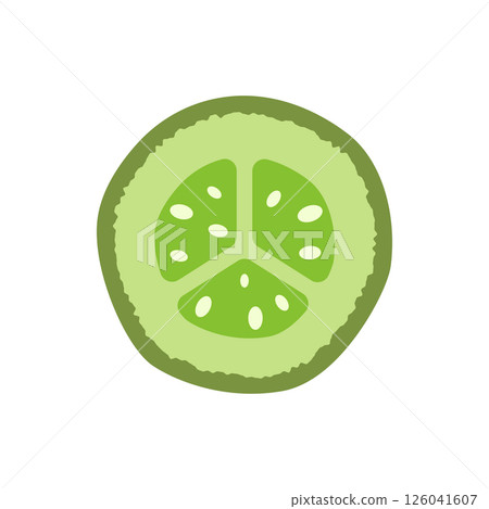Cucumber vegetable icon in flat style. Gherkin plant vector illustration on isolated background. Healthy food sign business concept. Cucumber vegetable icon in flat style. Gherkin plant vector illustration on isolated background. Healthy food sign business concept. 126041607