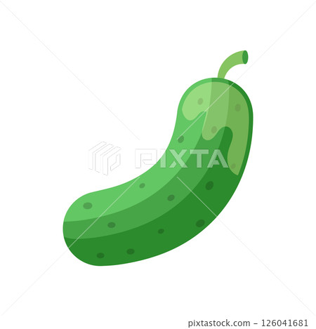 Cucumber vegetable icon in flat style. Gherkin plant vector illustration on isolated background. Healthy food sign business concept. Cucumber vegetable icon in flat style. Gherkin plant vector illustration on isolated background. Healthy food sign business concept. 126041681