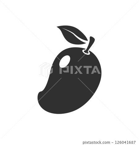 Fresh mango fruit icon in flat style. Tropical plant vector illustration on isolated background. Healthy food sign business concept. Fresh mango fruit icon in flat style. Tropical plant vector illustration on isolated background. Healthy food sign business concept. 126041687
