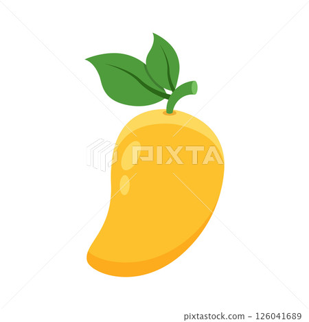 Fresh mango fruit icon in flat style. Tropical plant vector illustration on isolated background. Healthy food sign business concept. Fresh mango fruit icon in flat style. Tropical plant vector illustration on isolated background. Healthy food sign business concept. 126041689