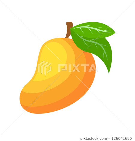 Fresh mango fruit icon in flat style. Tropical plant vector illustration on isolated background. Healthy food sign business concept. Fresh mango fruit icon in flat style. Tropical plant vector illustration on isolated background. Healthy food sign business concept. 126041690