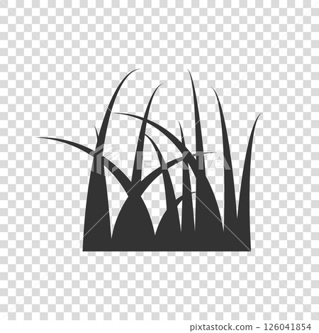 Grass icon in flat style. Eco lawn vector illustration on white isolated background. Floral garden business concept. 126041854