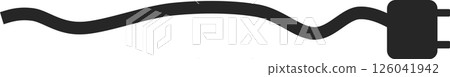 Power cable graphic illustration Power cable graphic illustration 126041942