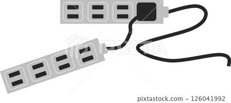 Power cable graphic illustration 126041992