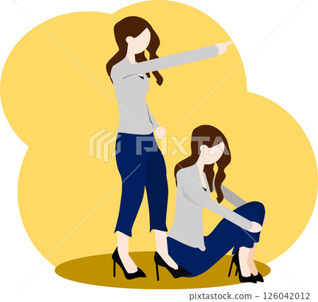 Illustration of a woman having trouble at work 126042012