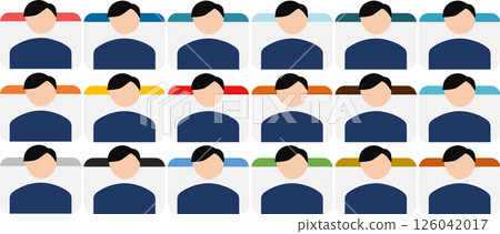 Illustration set of male business icons Illustration set of male business icons 126042017