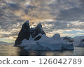 Mountain view in Antarctica sunset in the morning 126042789