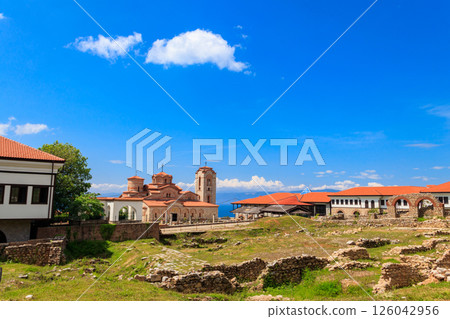 Church of Saints Clement and Panteleimon and historic district of Plaoshnik in Ohrid, North Macedonia 126042956