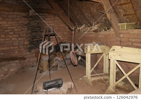 威爾斯卡迪夫科斯梅斯頓中世紀村莊的房屋 威爾斯卡迪夫科斯梅斯頓中世紀村莊的房屋 126042976