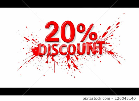 Bright Red Text Announces a Limited-Time Discount for Savvy Shoppers. Generative AI 126043140