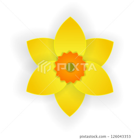 Papercut spring blossom floral pattern vector icon 126043353