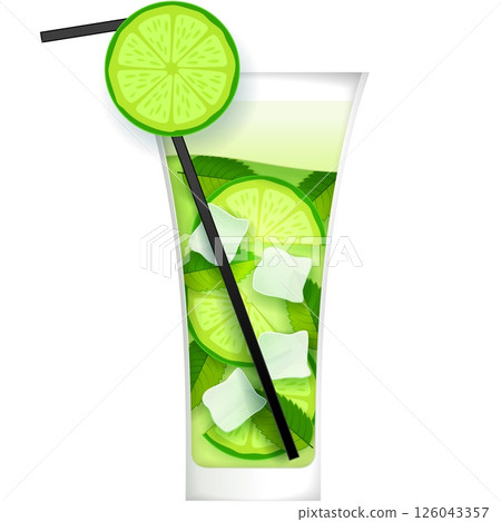Mojito cocktail vector mint ice drink illustration Mojito cocktail vector mint ice drink illustration 126043357