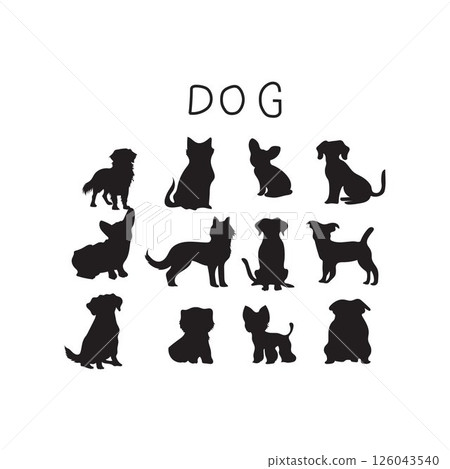 Dog silhouette Dog silhouette 126043540