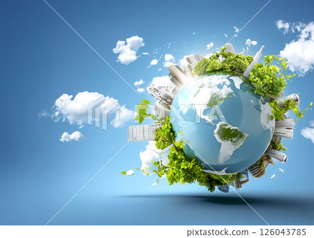 Material that evokes the Earth, a world that has created a society that coexists with nature Material that evokes the Earth, a world that has created a society that coexists with nature 126043785