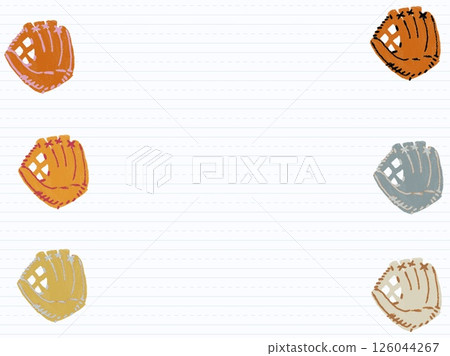 可愛的棒球手套筆記本 126044267