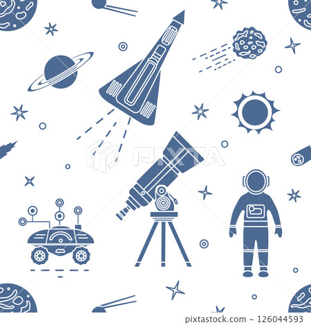Space Pattern Telescope Planets Shuttle Galaxy 126044593