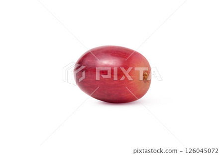 Single red wine grape isolated on white background Single red wine grape isolated on white background 126045072
