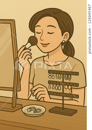 女人化妝生成人工智慧 126045467