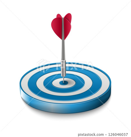 One dart hitting the center target 126046037