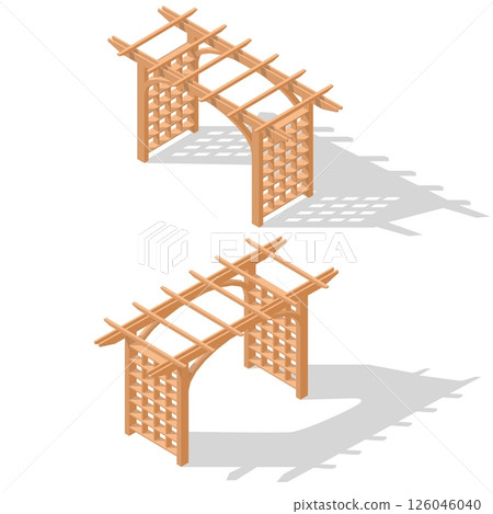 Gate pergola icon isometric vector 126046040