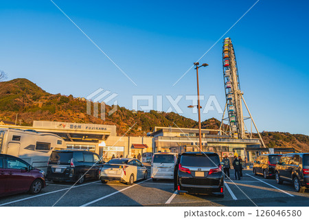 富士市藤川服務區的晨景（靜岡縣） 126046580