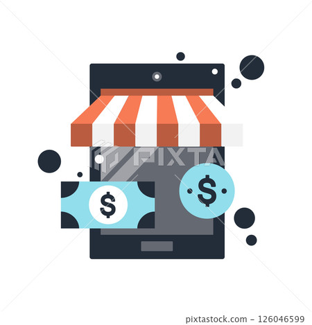 e-commerce, online, vector 126046599