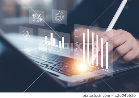 Working Data Analytics and Data Management Systems and Metrics connected to corporate strategy database for Finance, Intelligence, Business Analytics with Key Performance Indicators, social network Working Data Analytics and Data Management Systems and Metrics connected to corporate strategy database for Finance, Intelligence, Business Analytics with Key Performance Indicators, social network 126046630