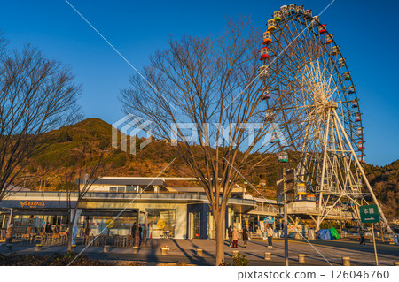 富士市藤川服務區的晨景（靜岡縣） 126046760