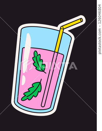 Refreshing lemonade drink summer sticker Refreshing lemonade drink summer sticker 126046804