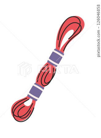 Red floss skein hand drawn Red floss skein hand drawn 126046858