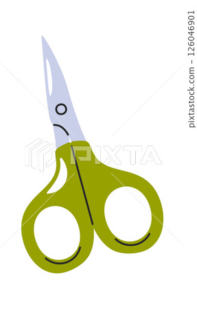Sewing scissors hand drawn item 126046901