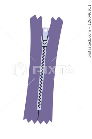 Clothing zipper hand drawn item 126046911