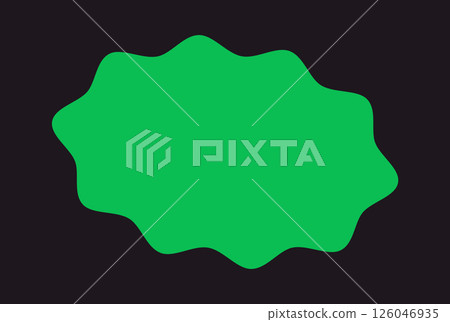 Blank green bubble retro sticker Blank green bubble retro sticker 126046935