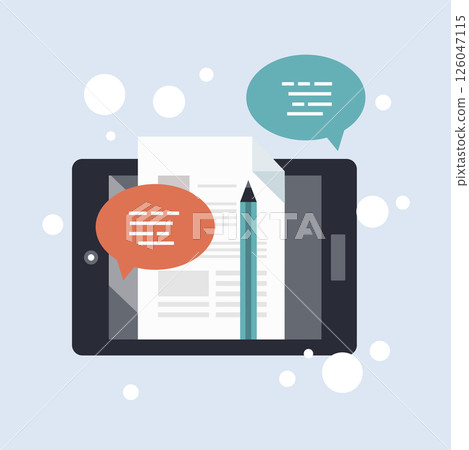 concept, typewriter, vector 126047115