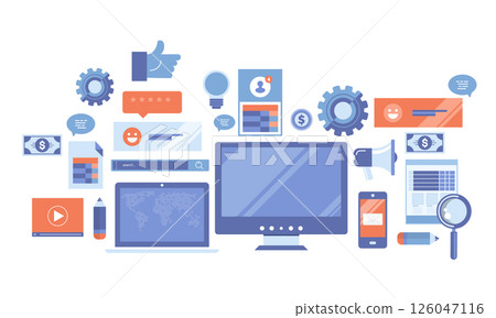 concept, typewriter, vector 126047116