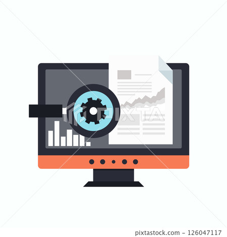 computer, marketing, vector 126047117