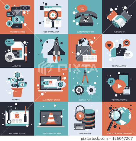 business, icon, set 126047267